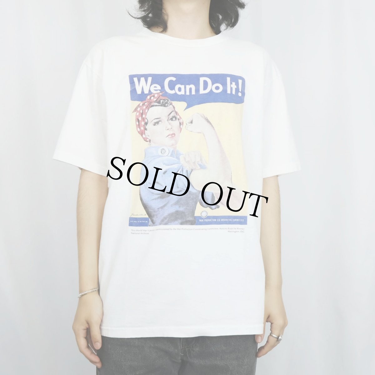 画像2: 90's USA製 "We Can Do It!" 第二次世界大戦 ポスタープリントTシャツ L (2)