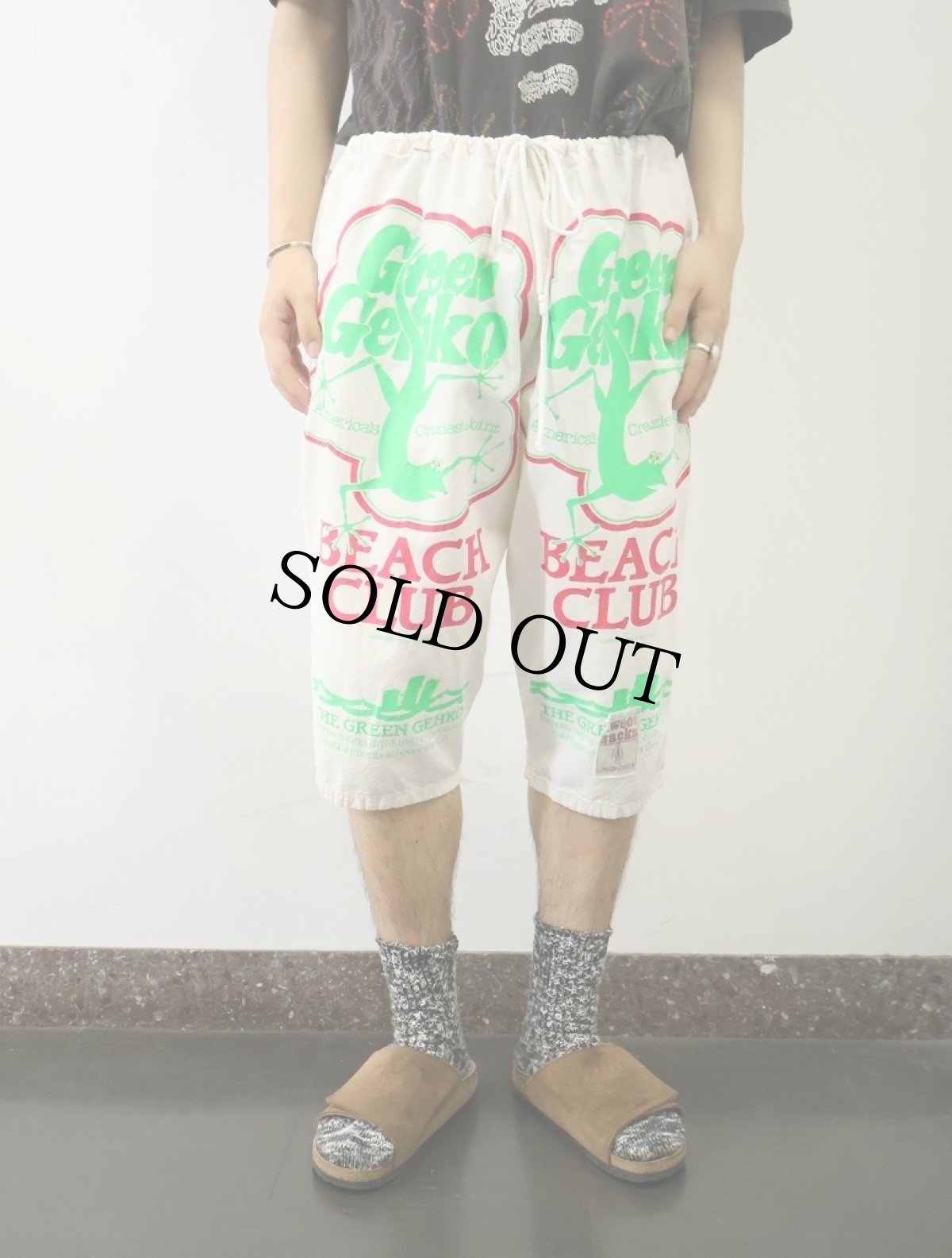 画像2: 90's SWEET SACKS LINEBACKER U.S.A. Inc. "Green Gehko" シュガーサックパンツ (2)