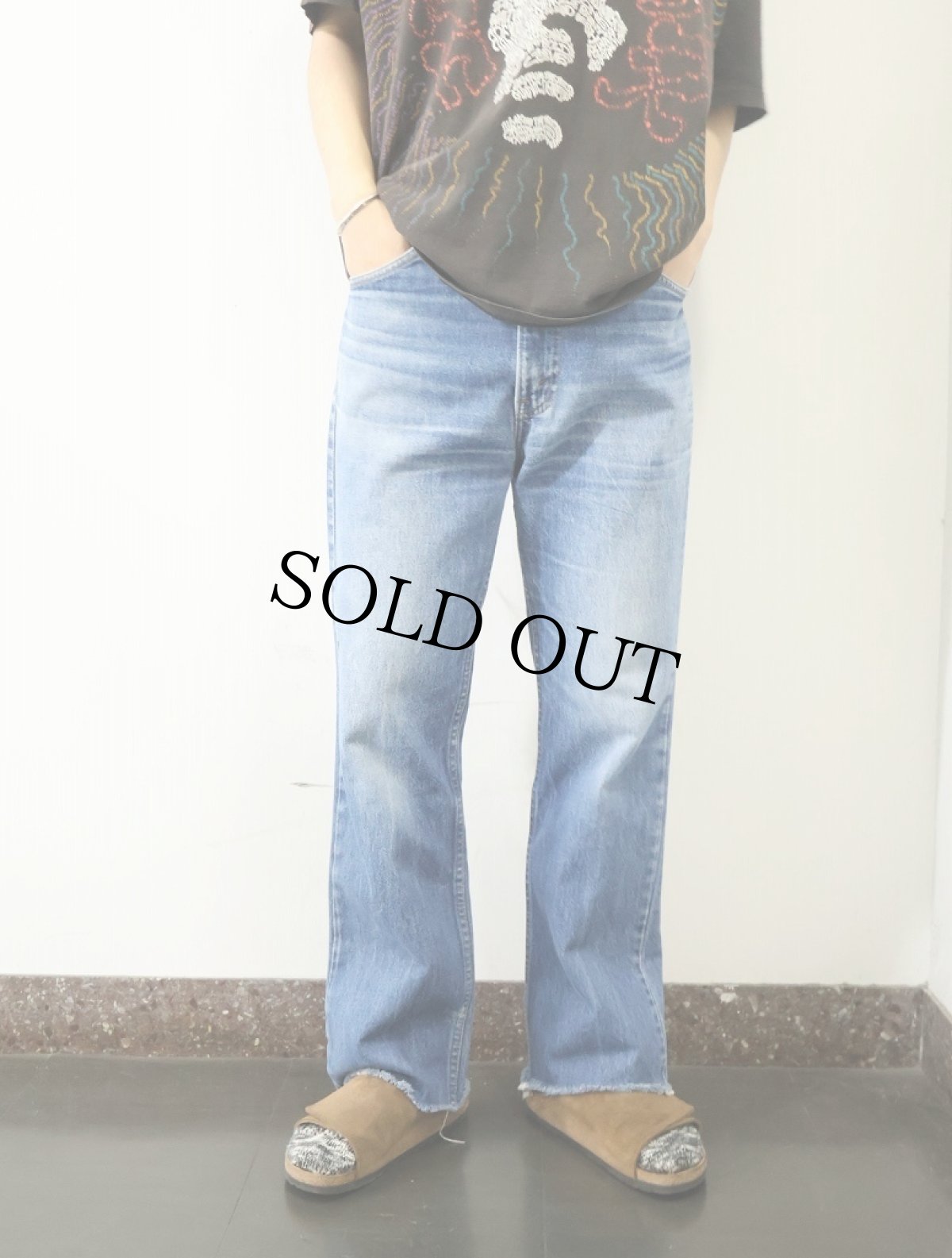 画像3: 90's Levi's 517 USA製 オレンジタブ カットオフデニムパンツ W34 (3)