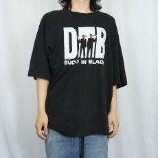 画像2: 90's "DUCKS IN BLACK" 映画パロディプリントTシャツ BLACK XL (2)
