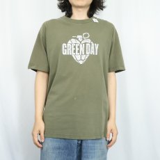 画像2: 2000's GREEN DAY "american idiot" ロックバンドプリントTシャツ L (2)