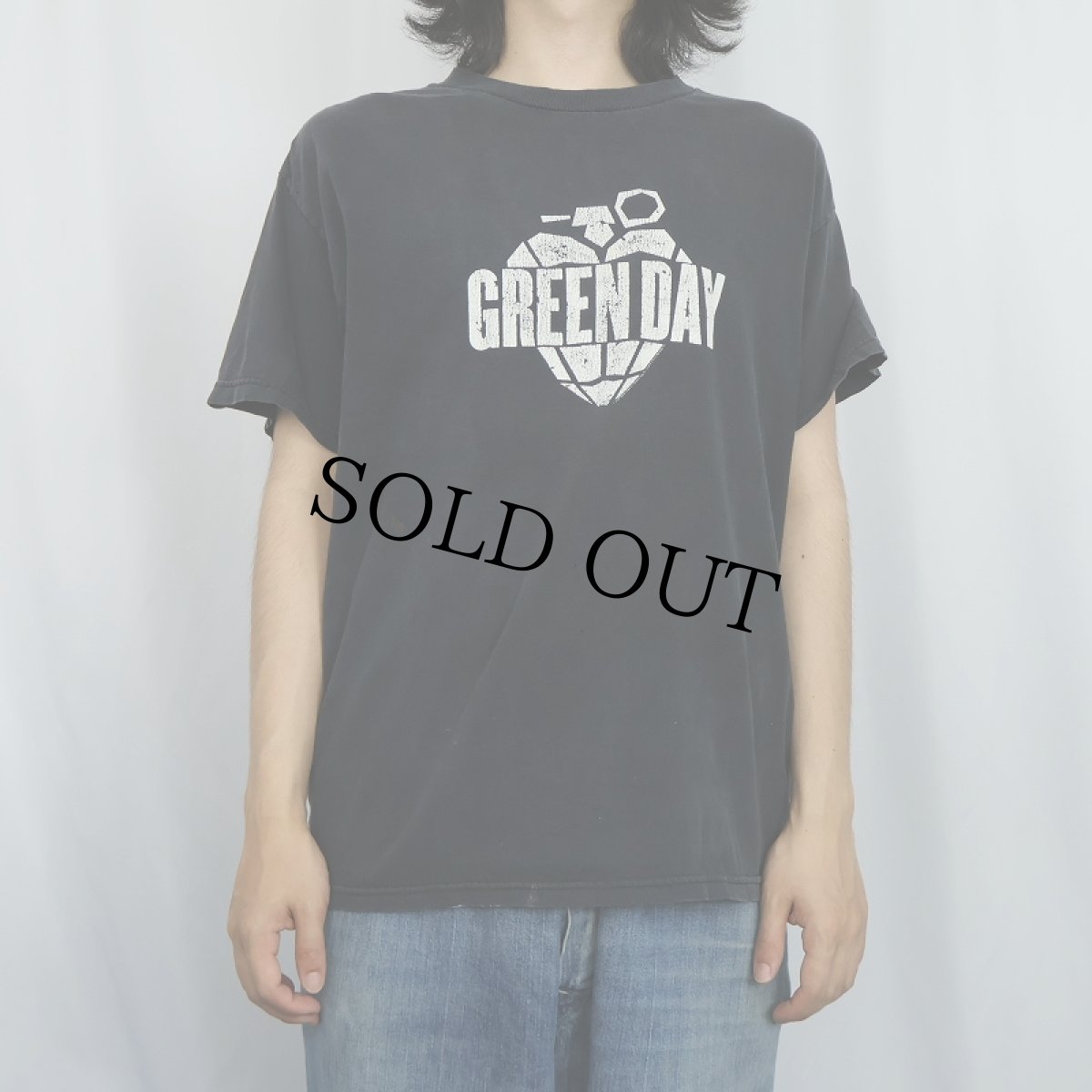 画像2: 2000's GREEN DAY "american idiot" ロックバンドプリントTシャツ BLACK (2)