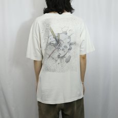 画像4: 90's swatch USA製 時計ブランド ロゴプリントTシャツ XL (4)