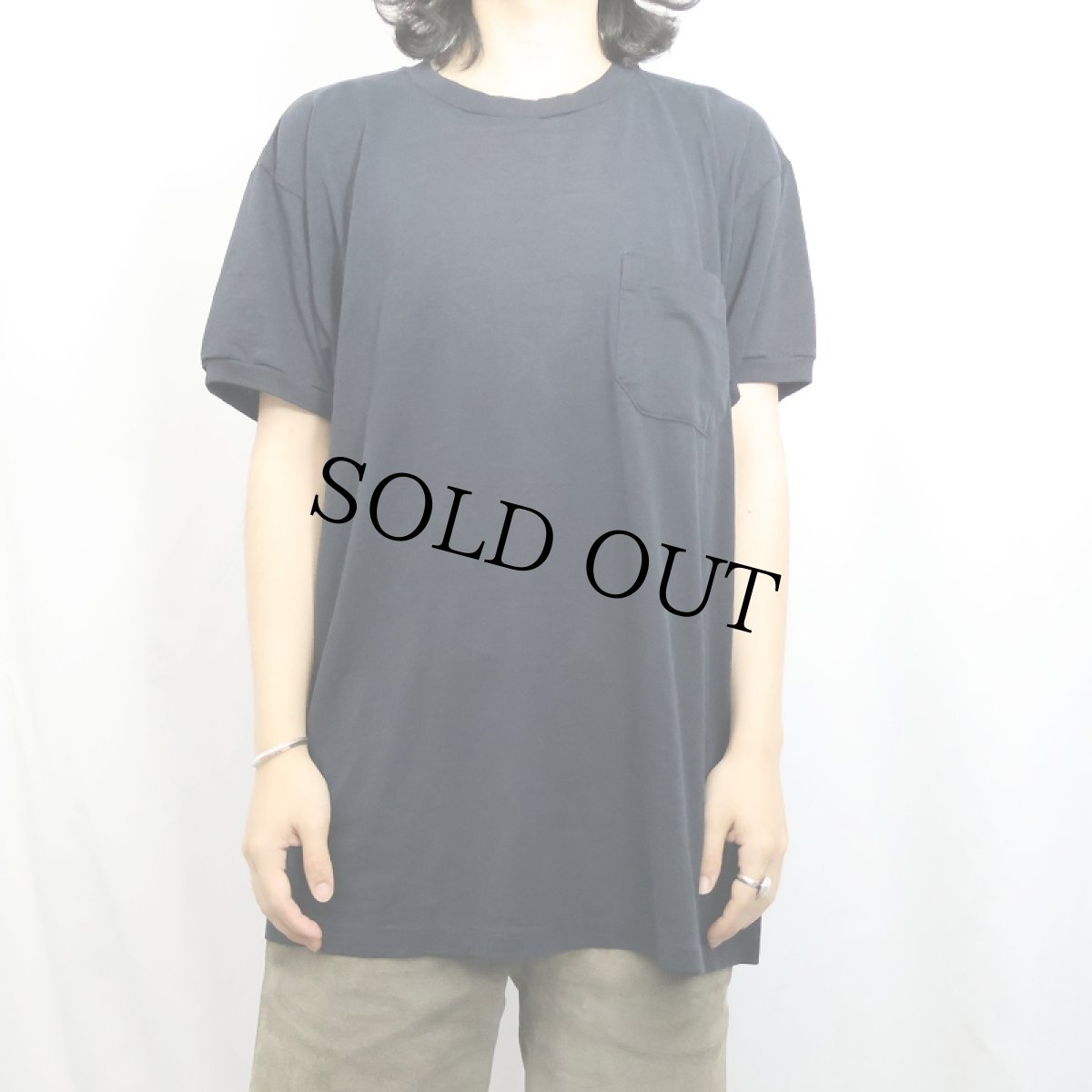 画像2: 90's Mark's CANADA製 無地ポケットTシャツ BLACK XL (2)