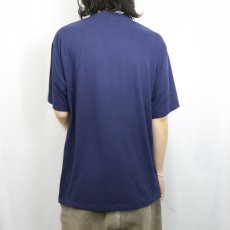 画像3: 90's Cal Cru USA製 無地Tシャツ NAVY L (3)