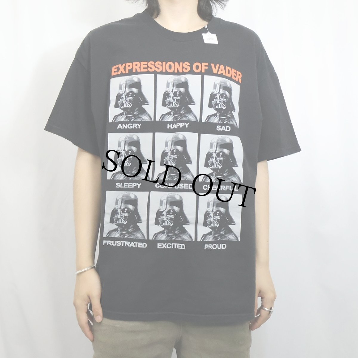 画像2: STAR WARS "EXPRESSIONS OF VADER" キャラクタープリントTシャツ BLACK XL (2)