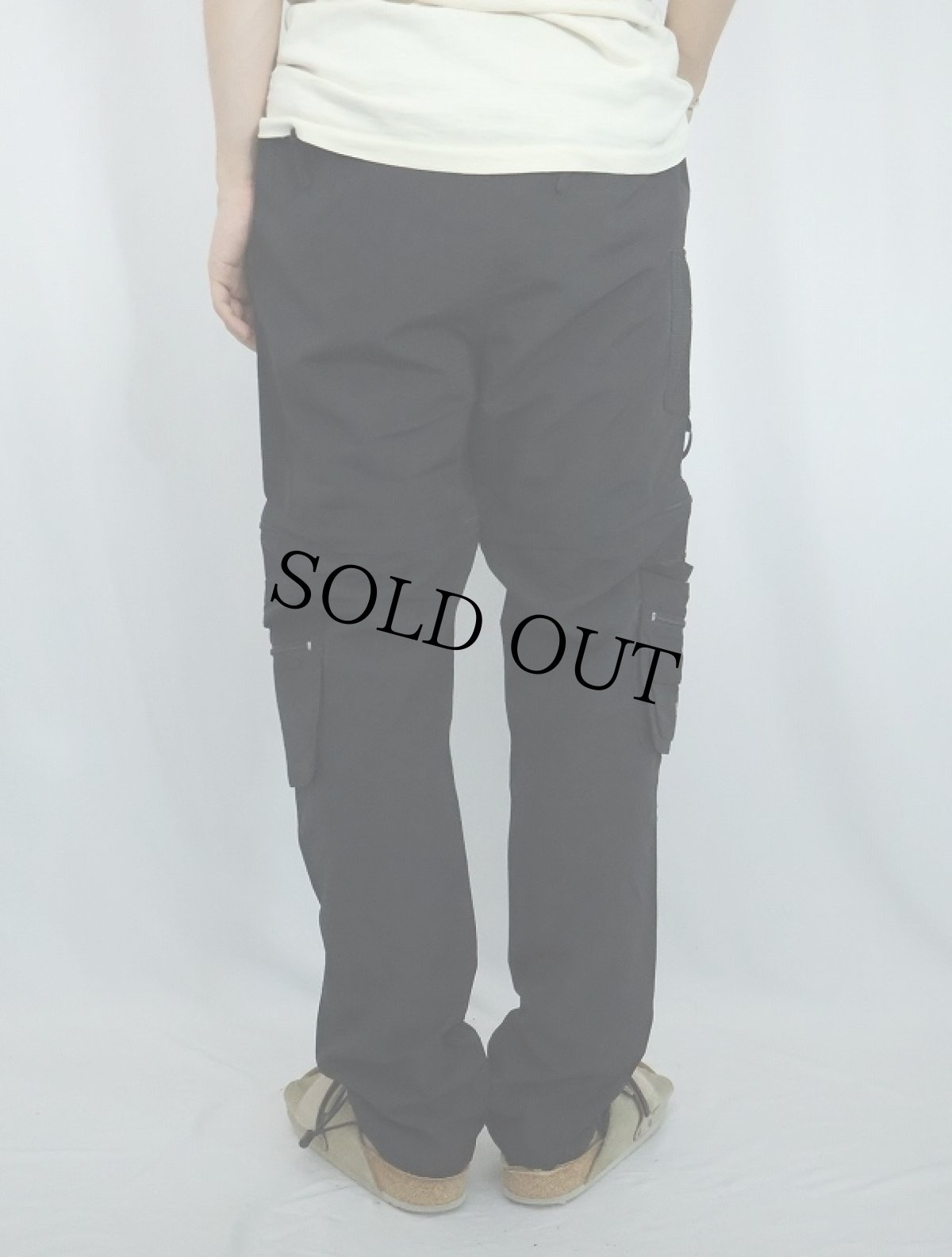 画像2: 【SALE】 Kiy.Tech ドッキングデザイン ナイロンカーゴパンツ M (2)