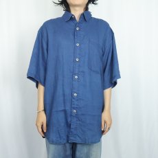 画像2: 80〜90's Cosi Crest Collection リネンシャツ M (2)