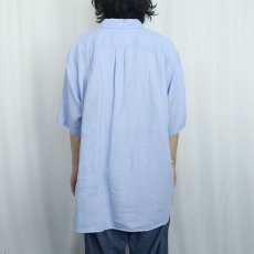 画像3: LANDS' END 3点留め リネンボタンダウンシャツ XL (3)