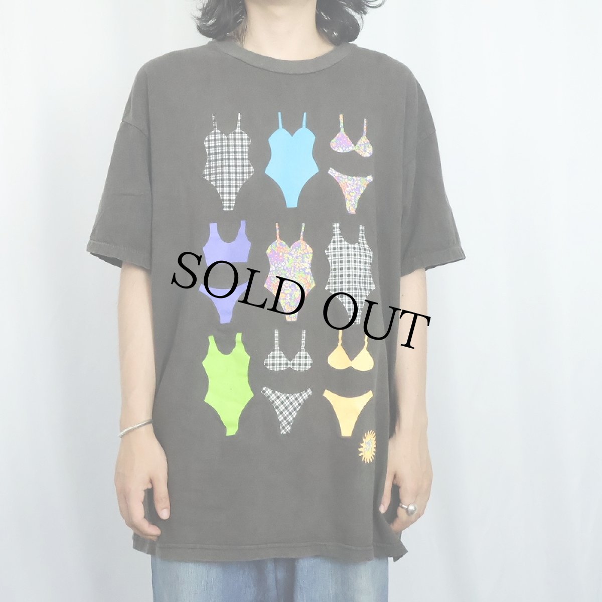 画像2: 90's TURTLE BAY "beach PARTY" 水着プリントTシャツ BLACK ONESIZE (2)