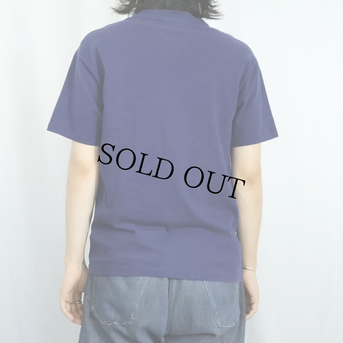 画像3: 90's USA製 アーガイル柄 プリントTシャツ NAVY XL (3)