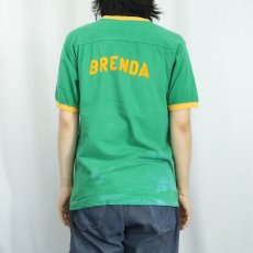 画像4: 60〜70's "Alpha Gamma Rho" 親睦団体 フロッキープリント リンガーTシャツ M (4)