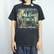 画像3: 2000's IRON MAIDEN "A MATTER OF LIFE AND DEATH" ヘヴィメタルバンド アルバムプリントTシャツ BLACK M (3)