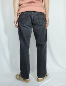 画像4: 2000's Levi's 501 USA製 "サルファブラック" ブラックデニムパンツ W31 (4)