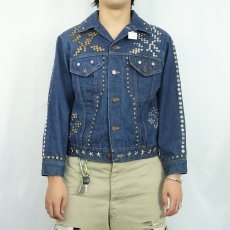 画像3: 70's Wrangler 127MJ USA製 スタッズカスタム デニムジャケット SIZE40 (3)