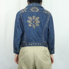 画像4: 70's Wrangler 127MJ USA製 スタッズカスタム デニムジャケット SIZE40 (4)