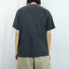 画像3: 90〜2000's USA製 ピースマークプリントTシャツ BLACK M (3)