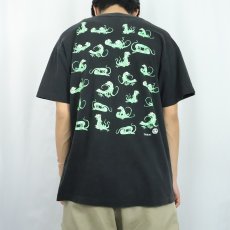 画像4: 90's 四十八手 トカゲ エロプリントTシャツ BLACK (4)