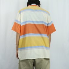 画像3: マルチボーダー柄 オープンカラーシャツ (3)