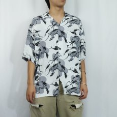 画像2: 80〜90's Michael Brandon USA製 魚柄 レーヨンアロハシャツ L (2)