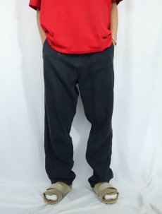 画像2: BOSS リネンスラックス NAVY W34 (2)