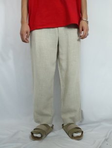 画像2: 2タック リネンスラックス W34 (2)