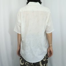 画像3: 70's 総柄 ポリエステル×コットンシャツ (3)