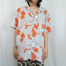 画像2: 2015SS Patagonia "ORGANIC COTTON" ヤシの木柄 コットンハワイアンシャツ XL  (2)