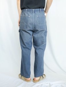 画像4: 90's ROEBUCKS バットダイ デニムペインターパンツ W34 (4)