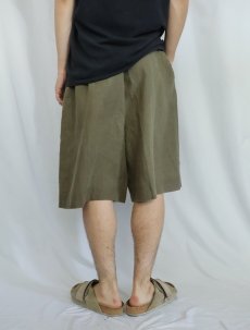 画像3: Giorgio Sant Angelo 2タック リネン×ポリエステルショーツ W32 (3)