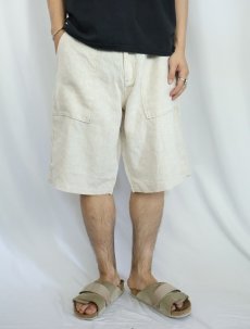 画像2: OLD NAVY SURPLUS COMPANY リネンショーツ W36 (2)