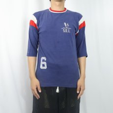 画像3: 70's Champion USA製 "Locker Room Tops" フットボールTシャツ NAVY M (3)