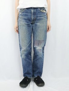 画像3: 60?70's LEVI'S 505 BIGE デニムパンツ W28 (3)