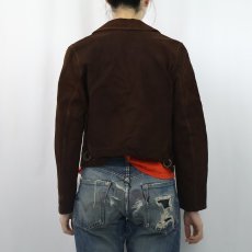 画像3: 30's ワッペン付き スエードレザージャケット (3)