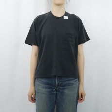 画像2: 90's 無地 ポケットTシャツ BLACK (2)