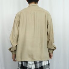画像3: 60's B.V.D. コットンオープンカラーシャツ L (3)