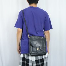 画像2: 80's COACH USA製 レザーショルダーバッグ BLACK (2)
