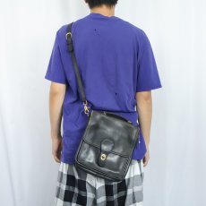 画像2: 90's COACH USA製 レザーショルダーバッグ BLACK (2)
