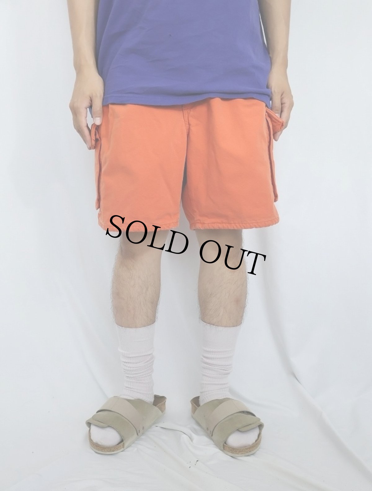 画像2: 90's POLO SPORT Ralph Lauren USA製 コットンカーゴショーツ W31 (2)