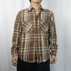 画像2: 70's Mr.Leggs USA製 チェック柄 ヘビーネルシャツ L (2)
