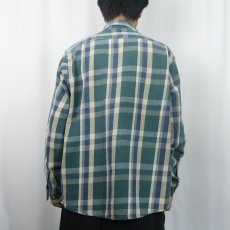 画像3: 90's DAKOTA チェック柄 ヘビーネルシャツ XL (3)