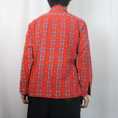 画像3: 70〜80's FRUIT OF THE LOOM チェック柄 プリントネルシャツ (3)