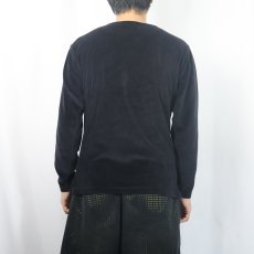 画像3: 80〜90's Eddie Bauer ベロアロンT BLACK S (3)