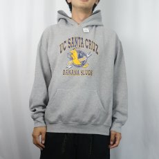 画像2: UC SANTA CRUZ "BANANA SLUGS" プリントスウェットフーディー L (2)