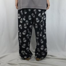 画像3: JOE BOXER スカル柄 イージーパンツ BLACK  (3)