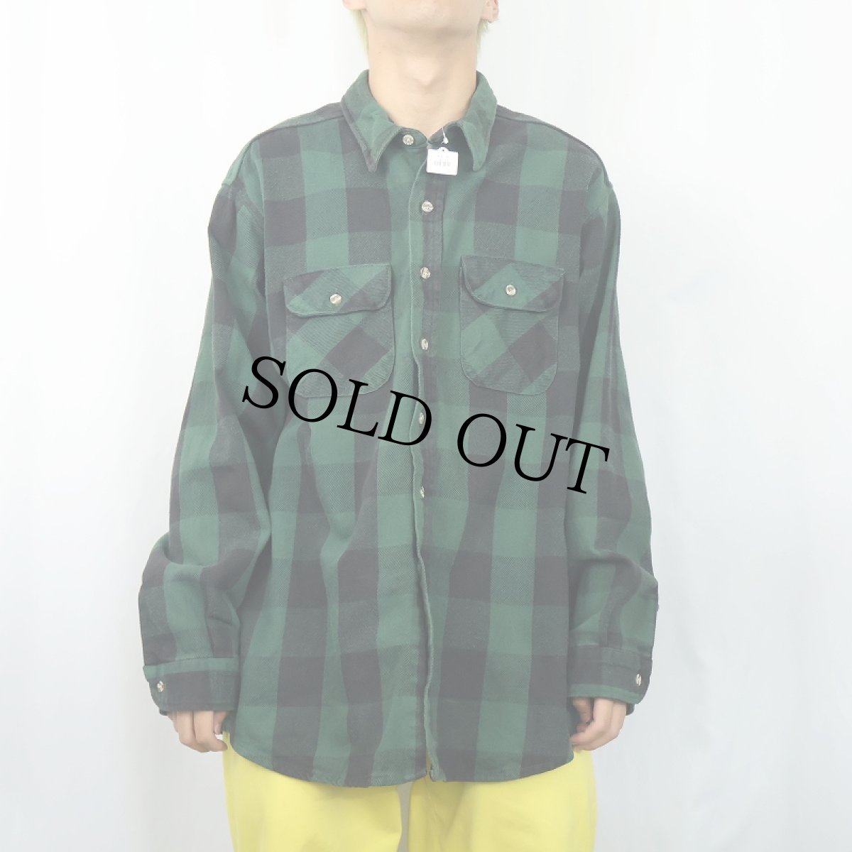 画像2: 90's FIVE BROTHER USA製 バッファローチェック柄 ヘビーネルシャツ 2XL (2)