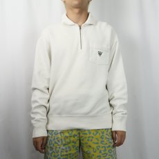 画像2: POLO Ralph Lauren 刺繍入り ハーフジップスウェット L  (2)