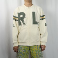 画像2: POLO JEANS CO. Ralph Lauren "RL" スウェットジップカーディガン M (2)