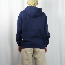 画像3: 90's RUSSELL ATHLETIC USA製 スウェットジップパーカー NAVY L (3)