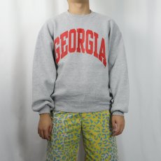 画像2: 90's RUSSELL ATHLETIC USA製 前V "GEORGIA" プリントスウェット L (2)
